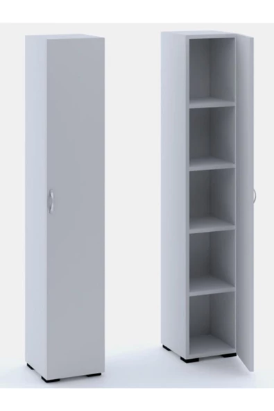 IRMAK DÜNYASI Cok Amacli Dolap Tek Kapaklı 5 Raflı Çok Amaçlı Banyo Mutfak Kiler Dolabı Tek Kapılı Erzak Dolabı - 2