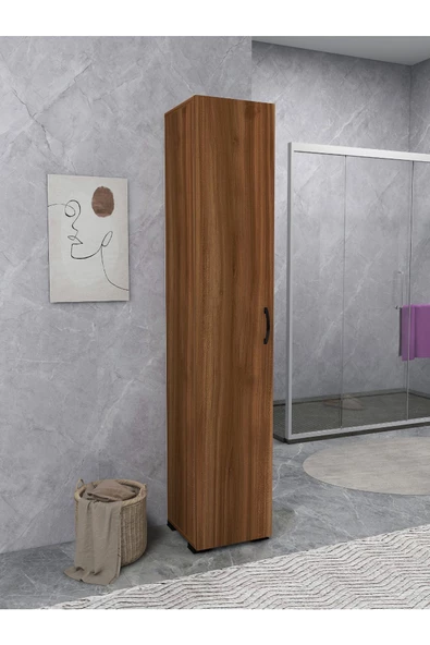 IRMAK DÜNYASI Irmak Mobilya Tek Kapaklı 5 Raflı Renkli Çok Amaçlı Banyo Mutfak Kiler Dolabı Tek Kapılı Dolap - 3