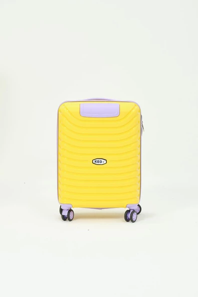Keo-plus Sarı-lila Kabin Boy Silikon Kırılmaz Pp Valiz - 6