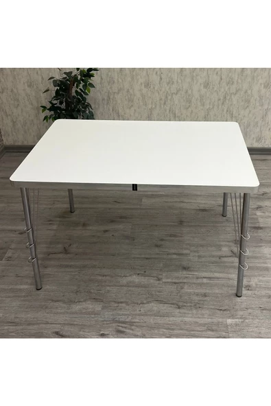 By Orhan Güzel MUTFAK MASASI Base Beyaz GÜMÜŞ  Masa - Resim 6