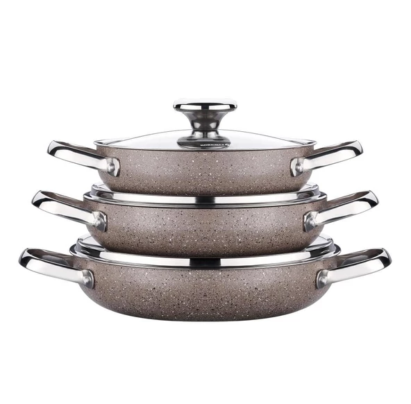 KORKMAZ A2920 BROWNİ 6 PARÇA OMLET SET - 2
