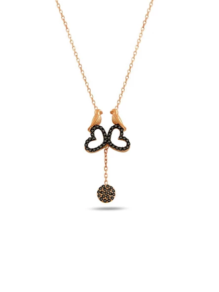 Kalbimin Kuşu Kalp Kadın Gümüş Kolye ürün görseli