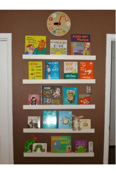 Five Montessori Kitaplık Duvar Rafı