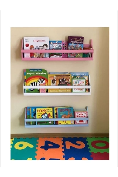 Üçlü Linar Lake Montessori Kitaplık Raf