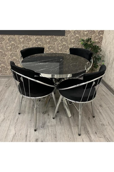 By Orhan Güzel ZÜMRÜT  , 4 Kişilik Mutfak Masası Takımı.YUVARLAK MASA TAKIMI - Resim 4