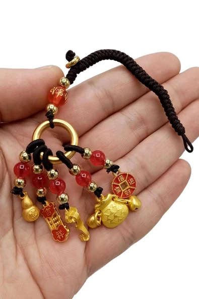 Feng Shui Metal Anahtarlık Beşli Figür No.2 - Resim 10