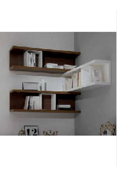 Köşe Mdf Duvar Rafı