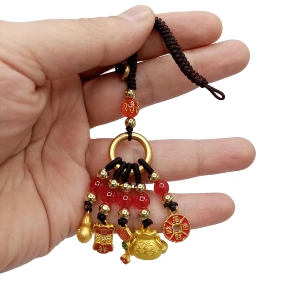 Feng Shui Metal Anahtarlık Beşli Figür No.2 - Resim 3