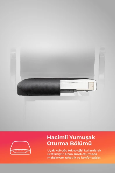 Ergolife Sit Well Bekleme Koltuğu | Krom Ayaklı, Bel Destekli, Deri, Siyah, Toplantı Sandalyesi -326.5D.1.6A4 - 3