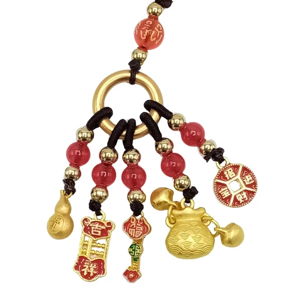 Feng Shui Metal Anahtarlık Beşli Figür No.2 - Resim 4