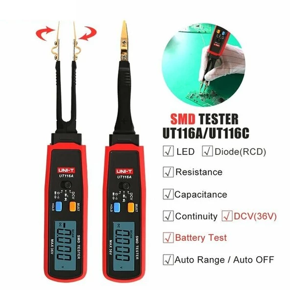 UNI-T SMD UT116C SMD KOMPONENT TEST CİHAZI - 2