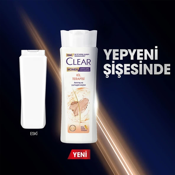 Clear Women Kepeğe Karşı Etkili Şampuan Kil Terapisi 350 Ml - 8