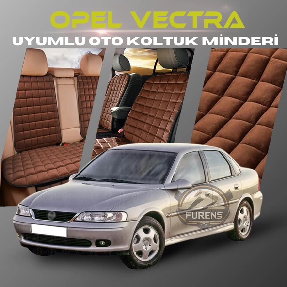 Opel Vectra Kahverengi Renk Tay Tüyü Cepli & Terletmez Sırtlı Oto Koltuk Minder Seti - Koltuk Koruma Kılıfı (ÖN & ARKA TAM SET) ürün görseli