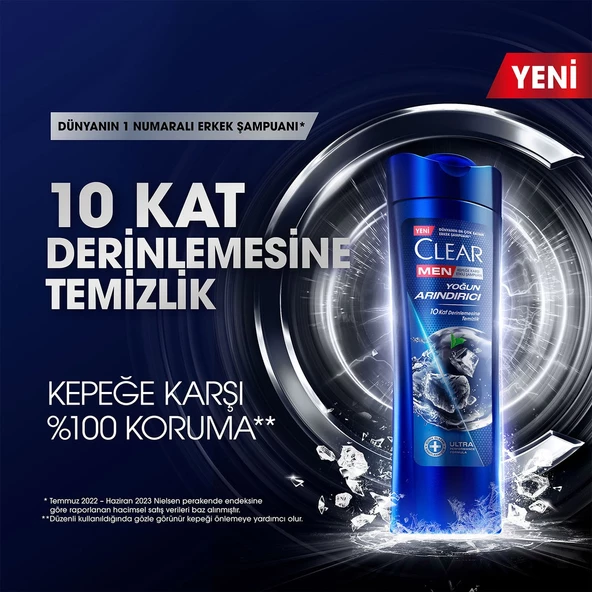 Clear Men Kepeğe Karşı Etkili Şampuan Yoğun Arındırıcı 350 Ml - Resim 3