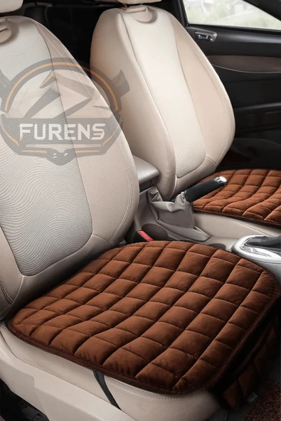 Renault Latitude Kahverengi Renk Tay Tüyü Cepli & Terletmez Sırtlı Oto Koltuk Minder Seti - Koltuk Koruma Kılıfı (ÖN & ARKA TAM SET) - 3