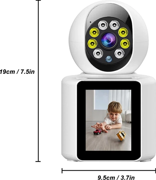 Full Hd 360° Akıllı Bebek Kamerası İki Yönlü Ses Gece Görüşlü Güvenlik Kamerası - 2