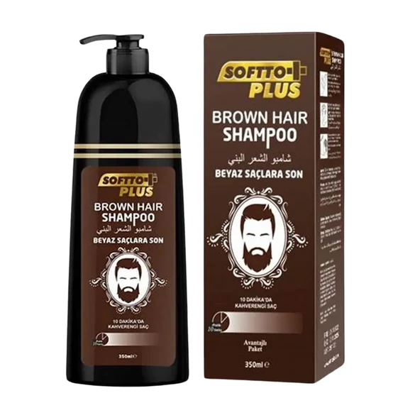 Softto Plus Beyaz Saçlarda Etkili Kapatıcı Koyu Kahve Şampuan 350 ml ürün görseli 1
