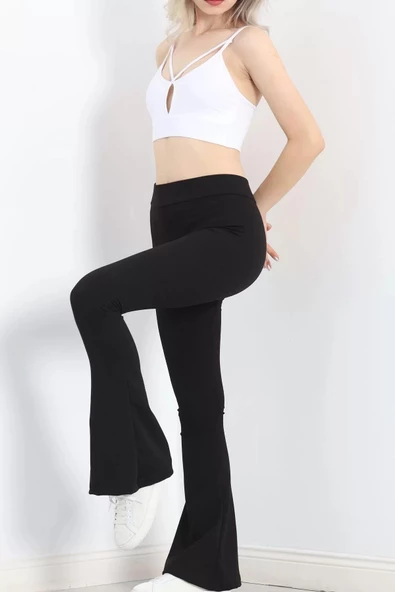 Fitilli Şardonlu İspanyol Tayt Siyah - 20124.1098. - 4