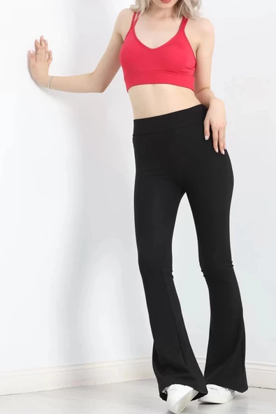 Şardonlu İspanyol Dalgıç Tayt Siyah - 20120.1098. - 7