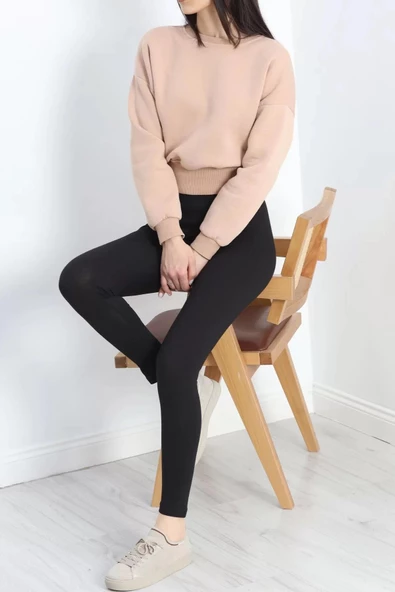 Kompakt Lyc Düz Tayt Siyah - 20513.200. - 4