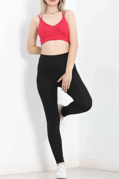 Şardonlu Dalgıç Tayt Siyah - 20117.1098. - 4