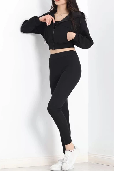 Şardonlu Ribana Tayt Siyah - 20113.1567. - 2