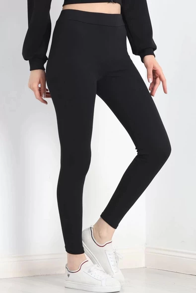 Şardonlu Ribana Tayt Siyah - 20113.1567. - 3