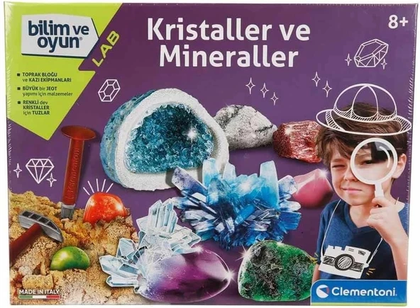 Clementoni 64964 Bilim ve Oyun Mineraller ve Kristaller