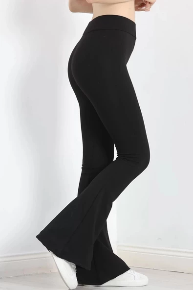 Şardonlu İspanyol Dalgıç Tayt Siyah - 20120.1098. - 5