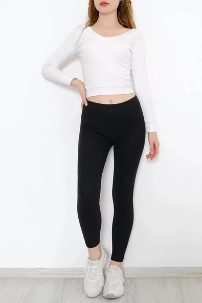 Örme Kaşe Tayt Siyah - 10158.1567. - 2