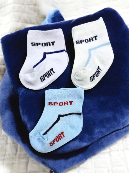 Sport Erkek Bebek Çorap Set - 3lü