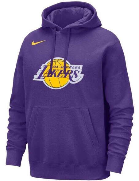 Nike Los Angeles Lakers NBA Erkek Basketbol Sweatshirt DX9997 Erkek Kapüşonlu Sweatshirt