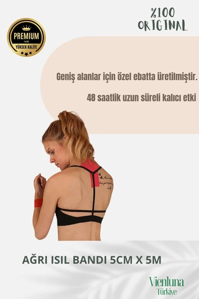 Birinci Sınıf Büyük Boy Rahatlatıcı Hızlı Etki Kas Gevşetici Esnek Eklem Omuz 5x5 Ağrı IsıI Bandı - 5