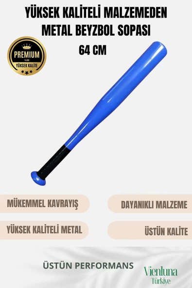 Üstün Tutuş Sağlayan Kırılmaz Ultra Dayanıklı Metal 28" Baseball Beyzbol Sopası 64 Cm