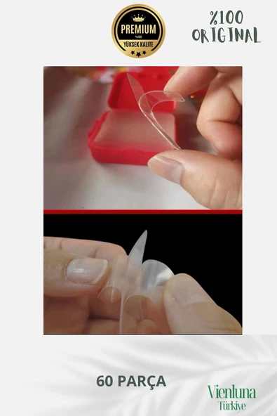 Özel Tasarım Süper Güçlü Yapışkan Kolay Çıkarılabilir 60 Parça Çift Taraflı Şeffaf Bant 10'lu Set - Resim 4