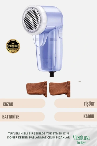 Premium Ürün Taşınabilir Mavi Tiftik Kazak Tüy Toz Alıcı Takım Elbise Halı Pilli Temizleme Makinesi - 2