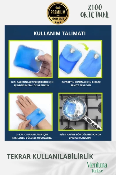 Çok Amaçlı Soğuk Havalarda Kare Şeklinde Sihirli Jel El Sıcak Tutan Isıtıcı Torba Cep Sobası 1 Adet - 5