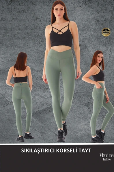 Yeni Sezon Yüksek Bel Sıkı Dokuma Tayt Cepli İç Göstermez Yoga Fitness Gym Training Antrenman Taytı