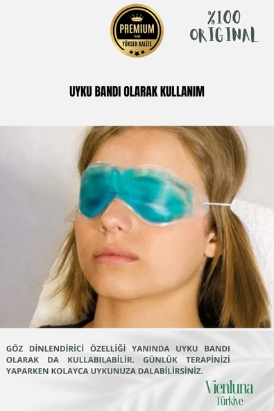 Soğuk Sıcak Uygulama Göz Terapi Rahatlatıcı Işık Göz Yorgunluğu Önleyici Jel Uyku Destekleyici Bandı - Resim 2