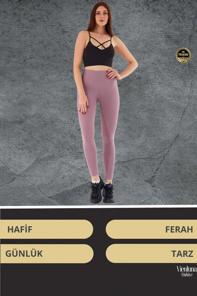 Deluxe Tasarım Vücut Şekillendiren Toparlayıcı Kaymaz Esnek Şık Spor Model Rahat Kullanım Tayt - 6