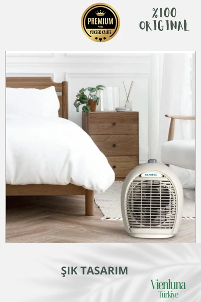 Premium Ürün Ultra Sessiz Masa Üstü Soğuk Sıcak 3 Kademeli 2000 W Fanlı Yüksek Isıtıcı Uyumlu - 3