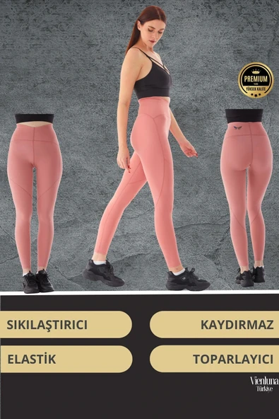Yeni Koleksiyon Yüksek Bel Şekillendirici Günlük Rahatlık Spor Stil Toparlayıcı Sıkılaştırıcı Tayt - 7