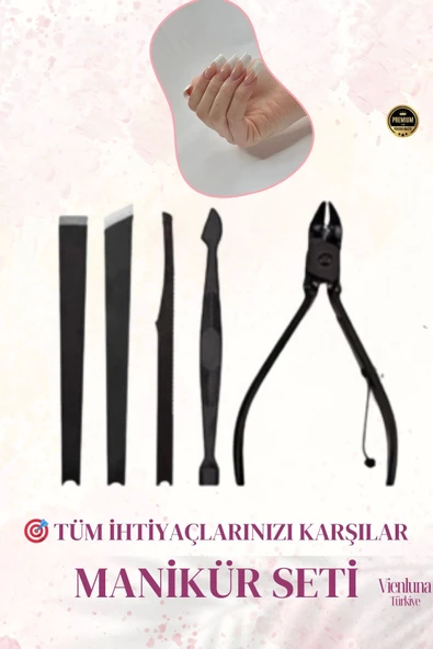 Premium Kalite Dayanıklı Profesyonel Manikür Seti Paslanmaz Çelik El Yüz Ayak Nail Bakım 15 Parça - 4
