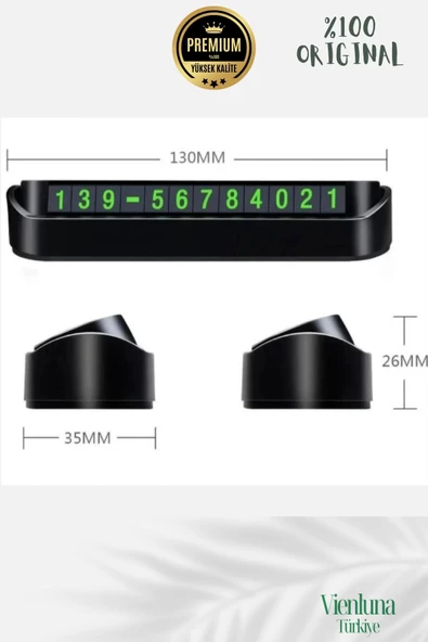 Özel Üretim Araç İçi Torpido Üstü Cam Kartı Telefon Numarası Lüks Fosforlu Neon Aç-Kapa Numaratör - 4