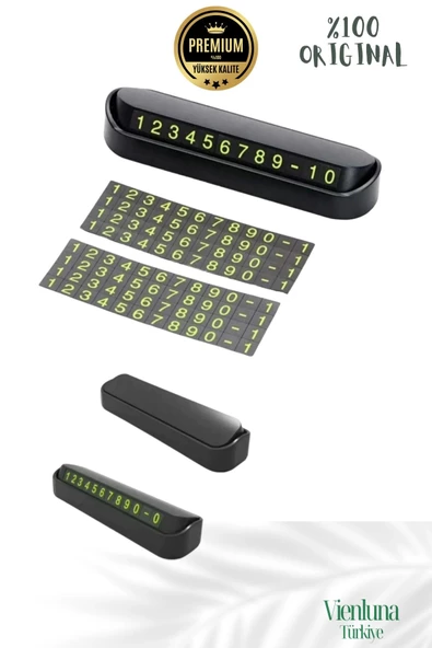 Özel Üretim Araç İçi Torpido Üstü Cam Kartı Telefon Numarası Lüks Fosforlu Neon Aç-Kapa Numaratör - 6