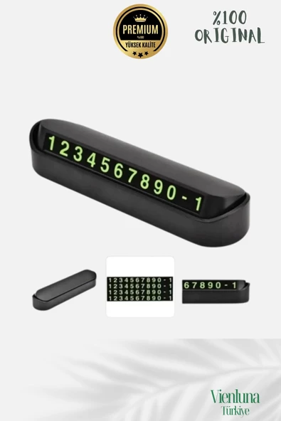 Özel Üretim Araç İçi Torpido Üstü Cam Kartı Telefon Numarası Lüks Fosforlu Neon Aç-Kapa Numaratör - 2