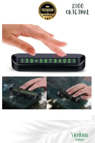 Özel Üretim Araç İçi Torpido Üstü Cam Kartı Telefon Numarası Lüks Fosforlu Neon Aç-Kapa Numaratör - 5