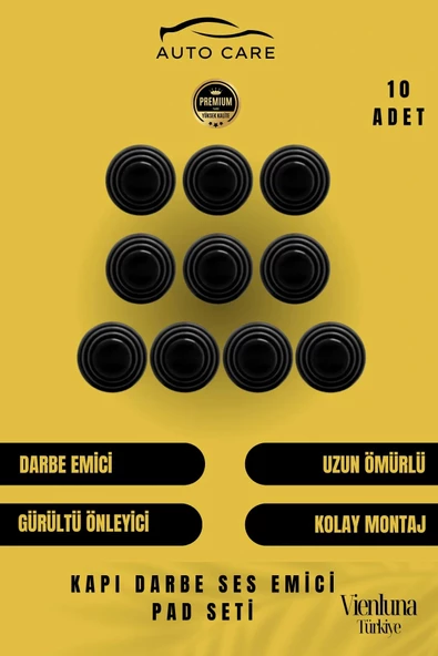 Premium Yüksek Kaliteli Araç Kapı Bagaj Çarpma Gürültü Önleyici Pad Takımı Ses Azaltıcı 10 Adet