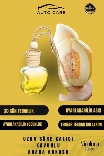 Özel Üretim Uzun Süreli Kalıcı Hava Ferahlatıcı Dikiz Aynası Askılı 8ml Araç Içi Kavun Oto Kokusu