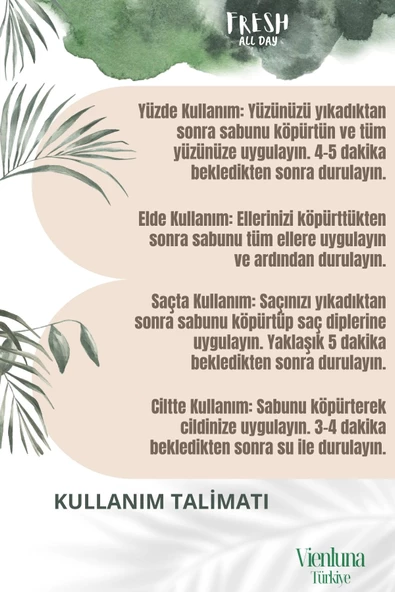 Özel Üretim El Yapımı %100 Vücut Saç Lüks Doğal Ferah Kokulu Cilt Dostu Mardin Bıttım Sabunu 5 Adet - 4
